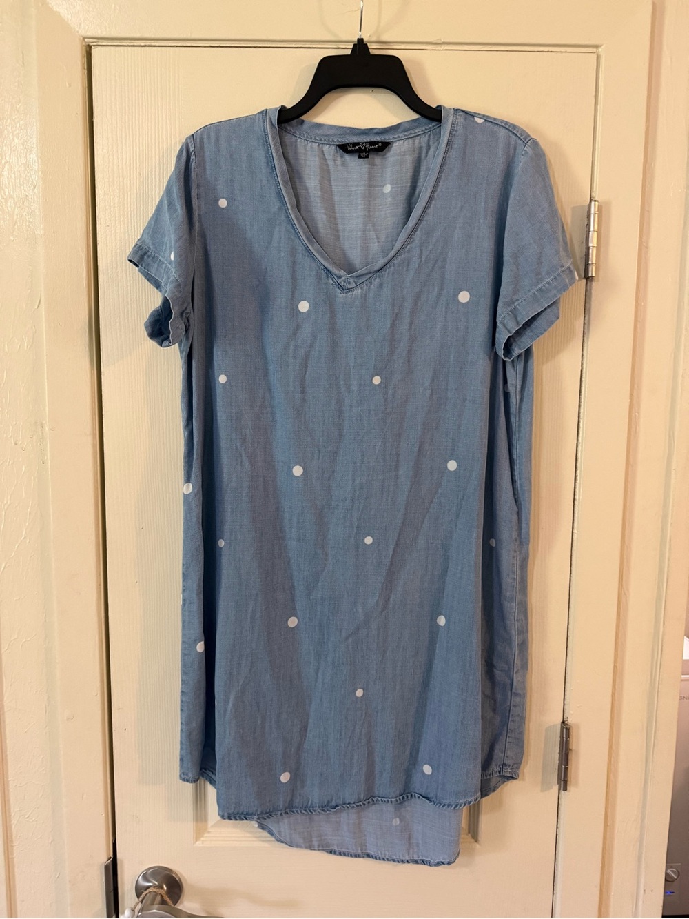 Velvet Heart Light Blue Polka Dot Mini Dress